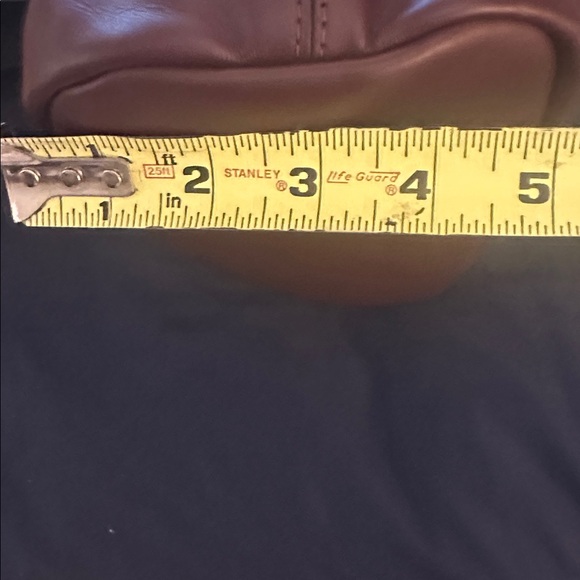 NWT. J Crew Maroon Leather Tote medium - Picture 8 of 9